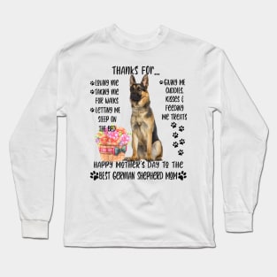 Happy Mother's Day 2021 German Shepherd Mom dog Lover Long Sleeve T-Shirt